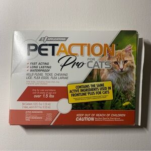 Pet Action pro for cats flea killing solution